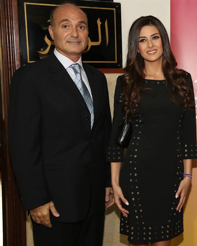 Miss Lebanon Sally Greige with Mr. Michel Pharaon